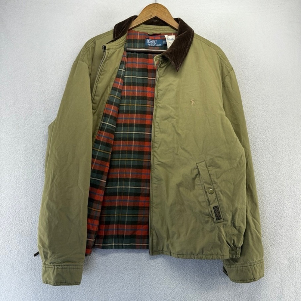 Vintage Ralph Lauren Jacket Mens 2XL Bomber Bi Swing Lined Corduroy Deadstock